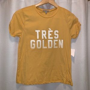 gold charlotte russe tee